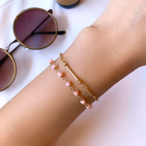 pink coral bracelet