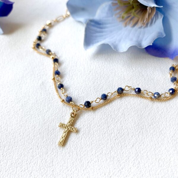 Sapphire rosary bracelet