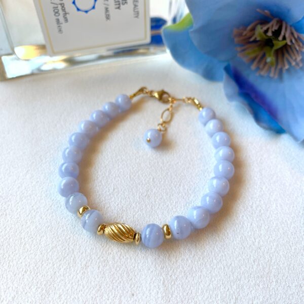 Blue lace agate bracelet