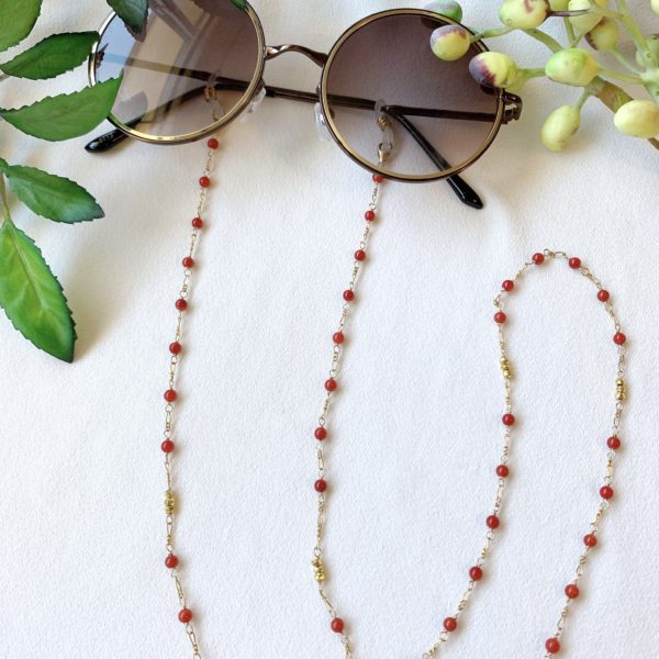 Red coral glasses chain