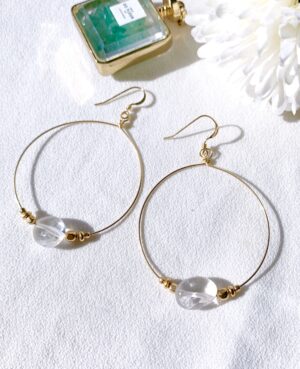 Clear quartz earrings