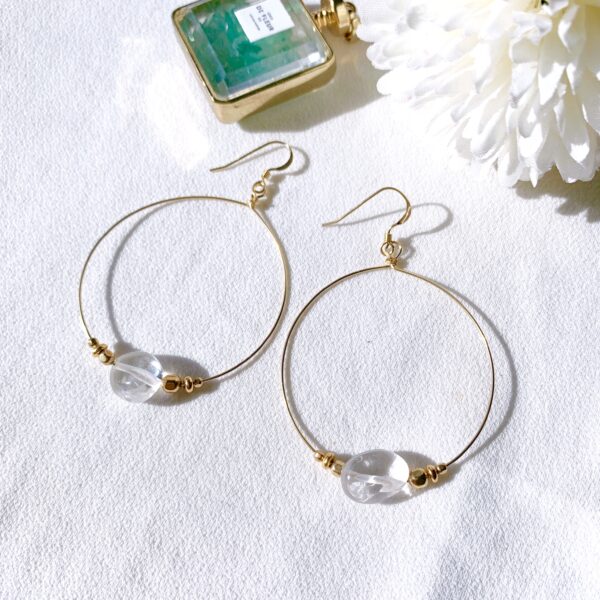 Clear quartz earrings