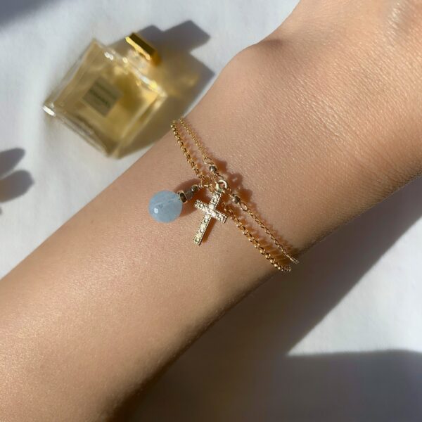 aquamarine rosary bracelet