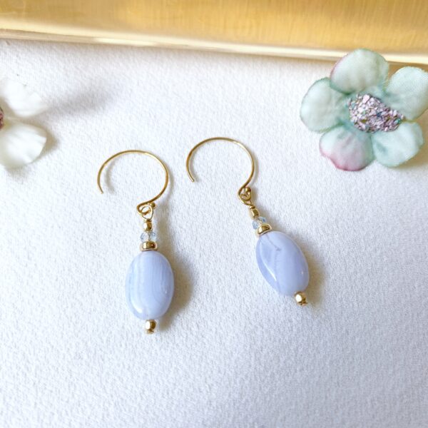 blue lace agate earrings