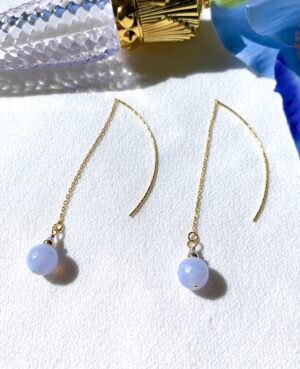 blue lace agate earrings
