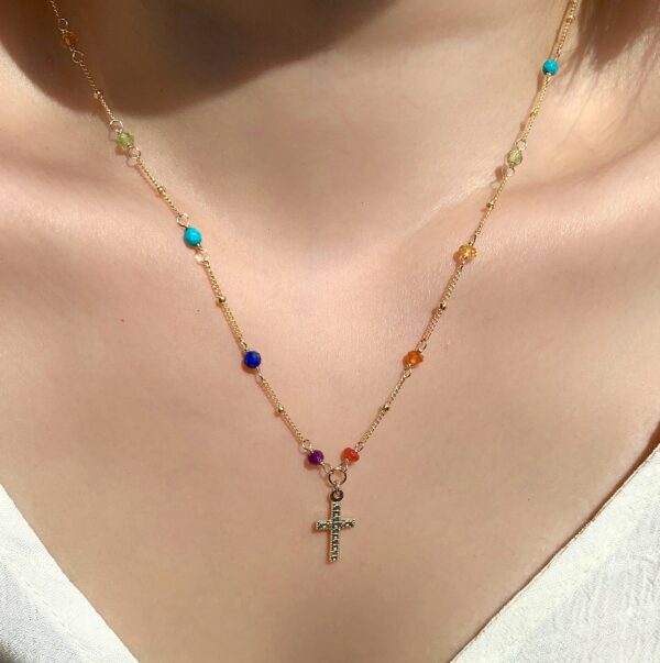 Chakra rosary necklace