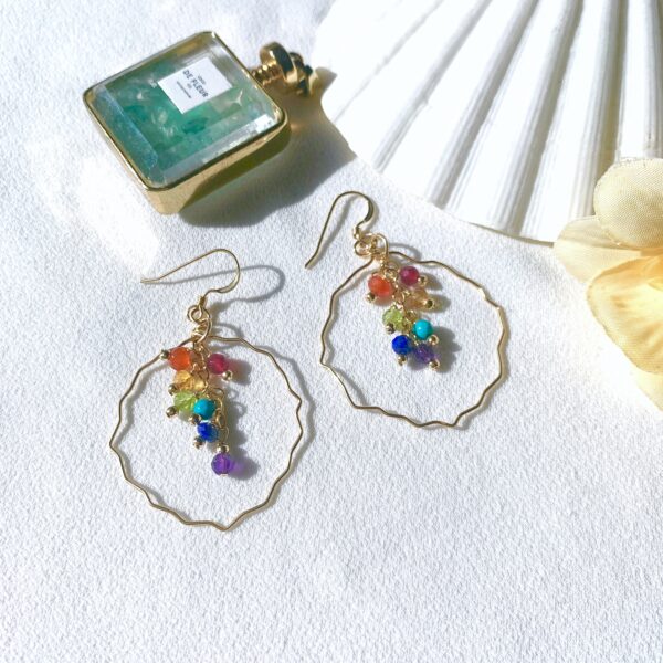 chakra gemstones earrings