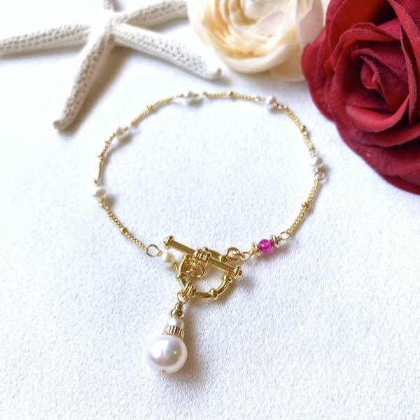 ruby and pearl bracelet