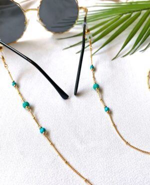 turquoise glasses chain