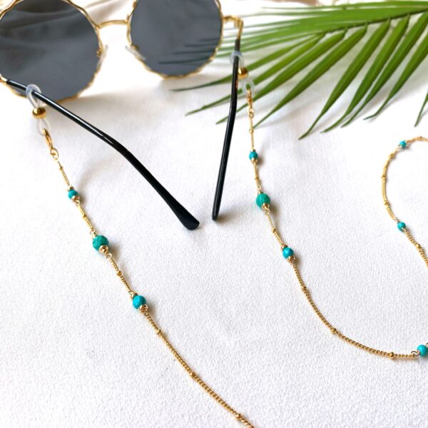 turquoise glasses chain