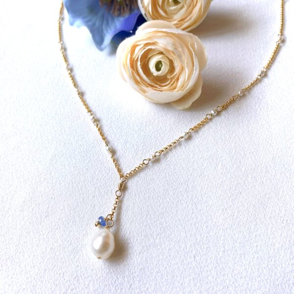 pearl and sapphire necklace