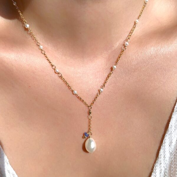 pearl and sapphire necklace